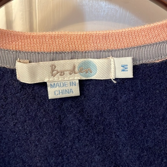 Boden Navy and Pink Cardigan Sweater - Picture 5 of 12